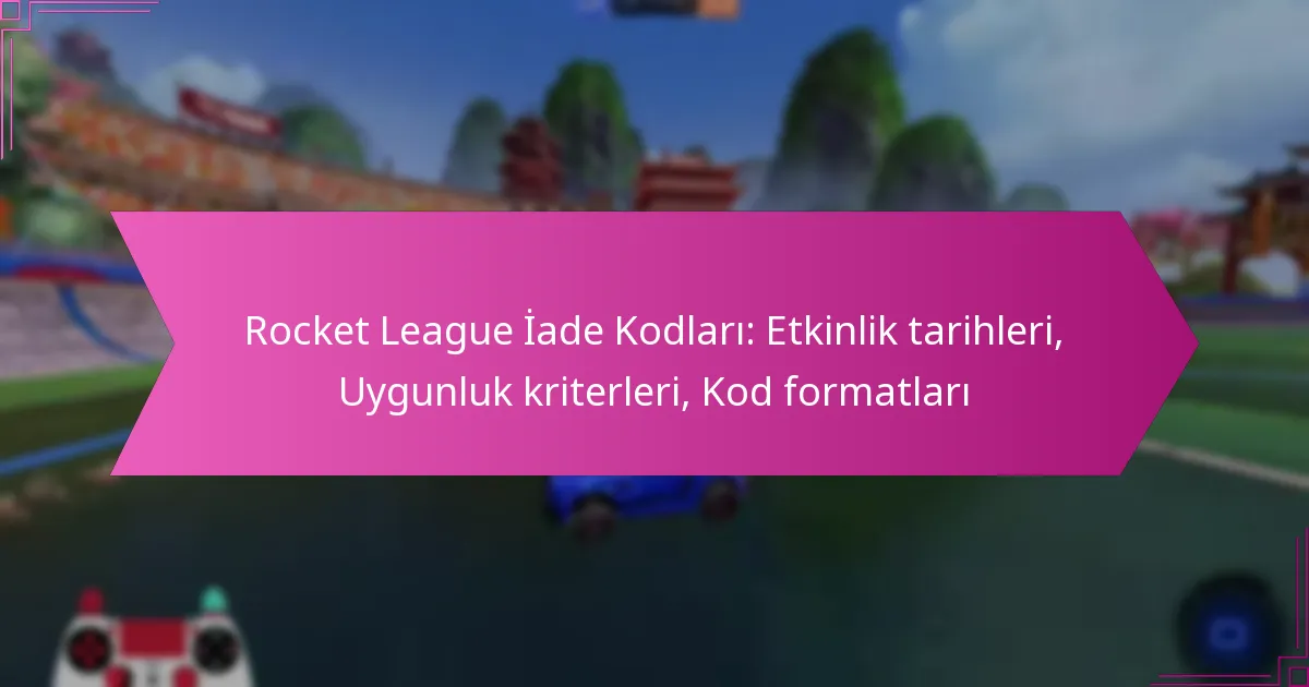 Read more about the article Rocket League İade Kodları: Etkinlik tarihleri, Uygunluk kriterleri, Kod formatları