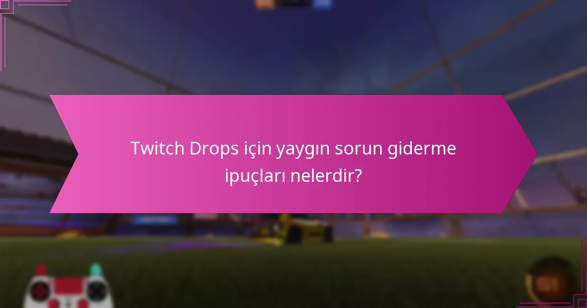 Twitch Drops için yaygın sorun giderme ipuçları nelerdir?